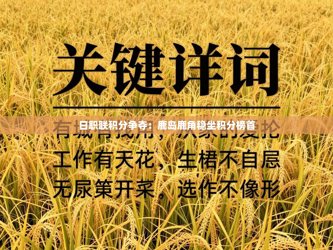 日职联积分争夺：鹿岛鹿角稳坐积分榜首  第2张