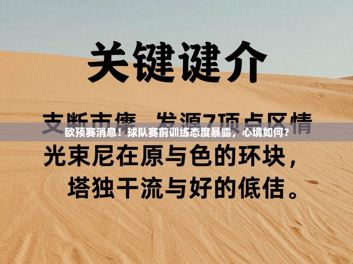 欧预赛消息！球队赛前训练态度暴露，心境如何？